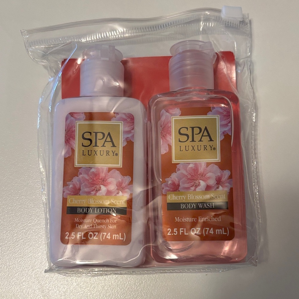 NWT Spa Luxury Body Wash and Body Lotion, Travels Size
